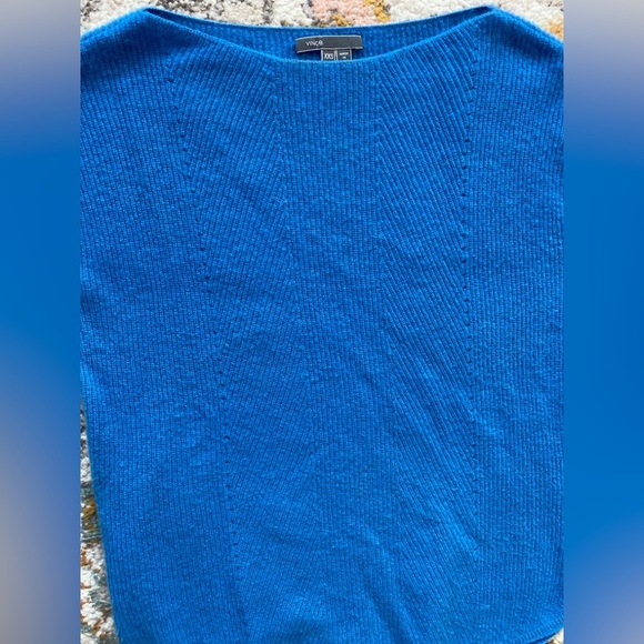 Vince Ribbed Boat Neck Sweater 100% Cashmere - Picture 4 of 12